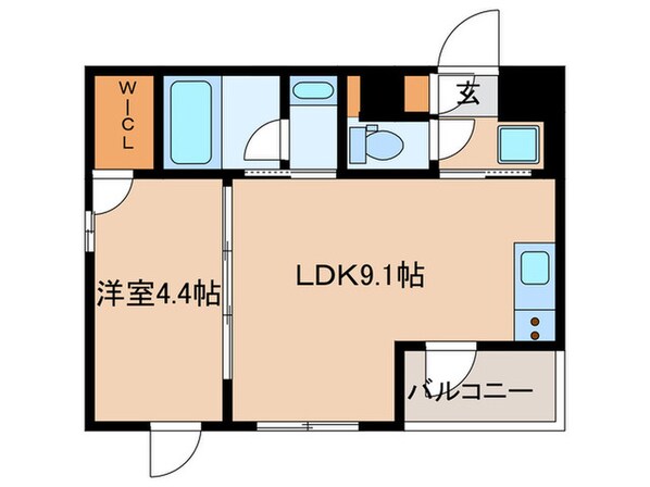 ラ・ペルラ市谷砂土原町の物件間取画像